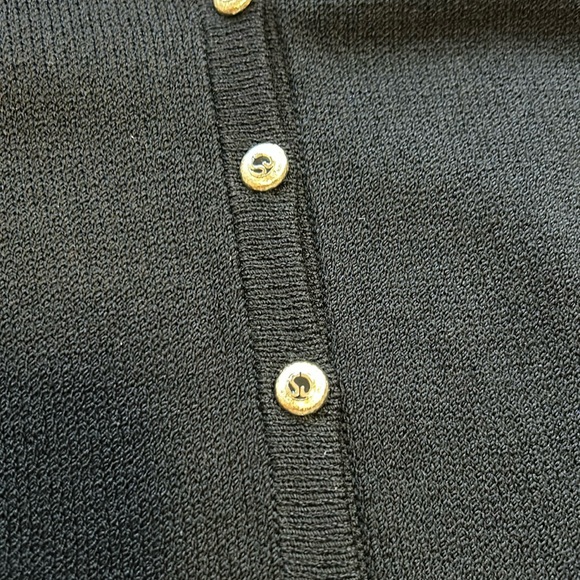 St. John Collection Black Dress with Gold Buttons - Picture 5 of 11